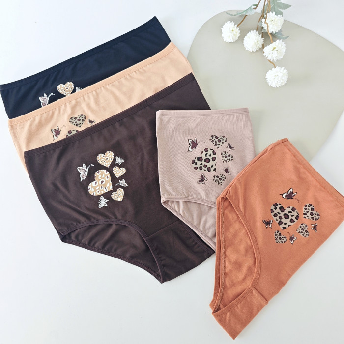 Трусики женские на высокой посадке. Набор из 5 шт. Размер: 2XL.  ТМ. Nicoletta