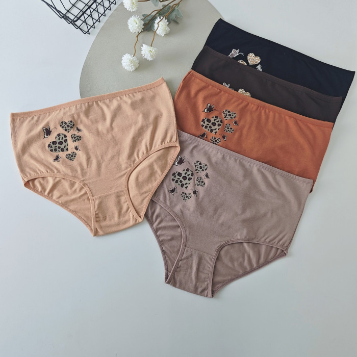 Трусики женские на высокой посадке. Набор из 5 шт. Размер: 2XL.  ТМ. Nicoletta