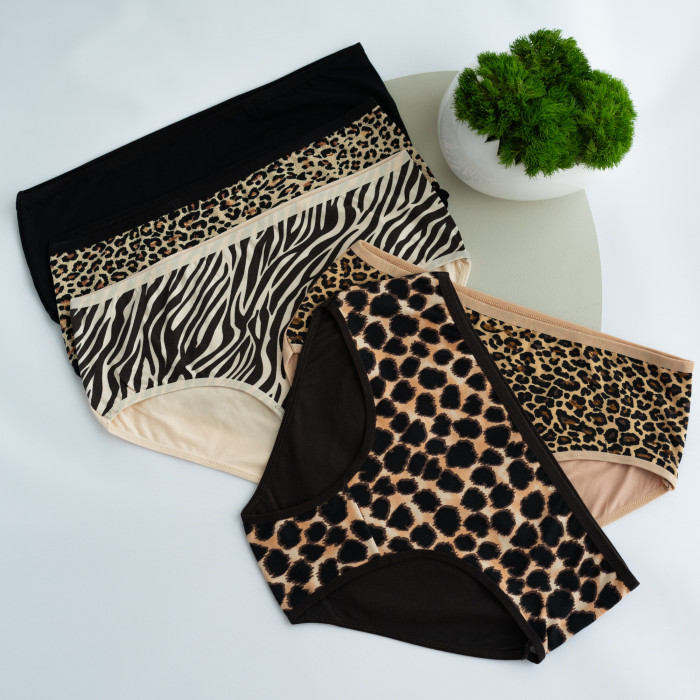 Трусики женские в наборе из 5 шт.  Размер: 2XL. ТМ. Nicoletta
