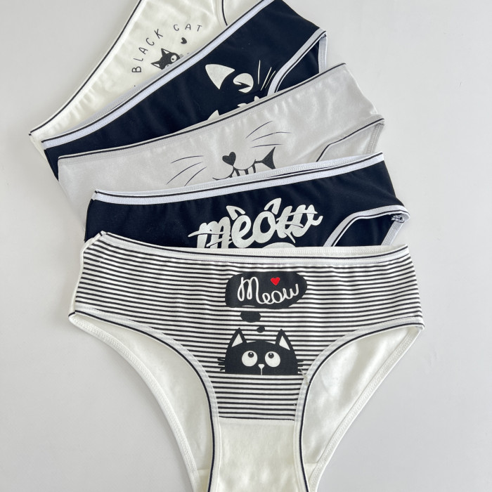 Трусики детские для девочек. Набор 5 шт. Размер: 8-9 лет