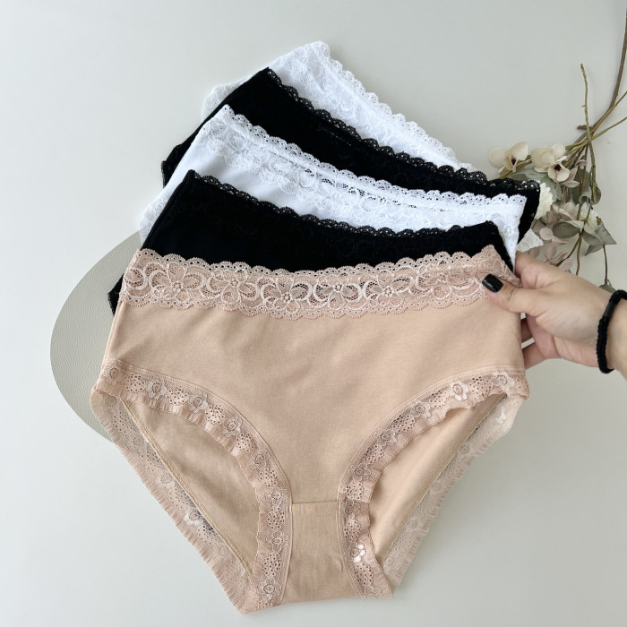 Трусики женские в наборе из 5 шт.  Размер: 4XL. ТМ. Nicoletta