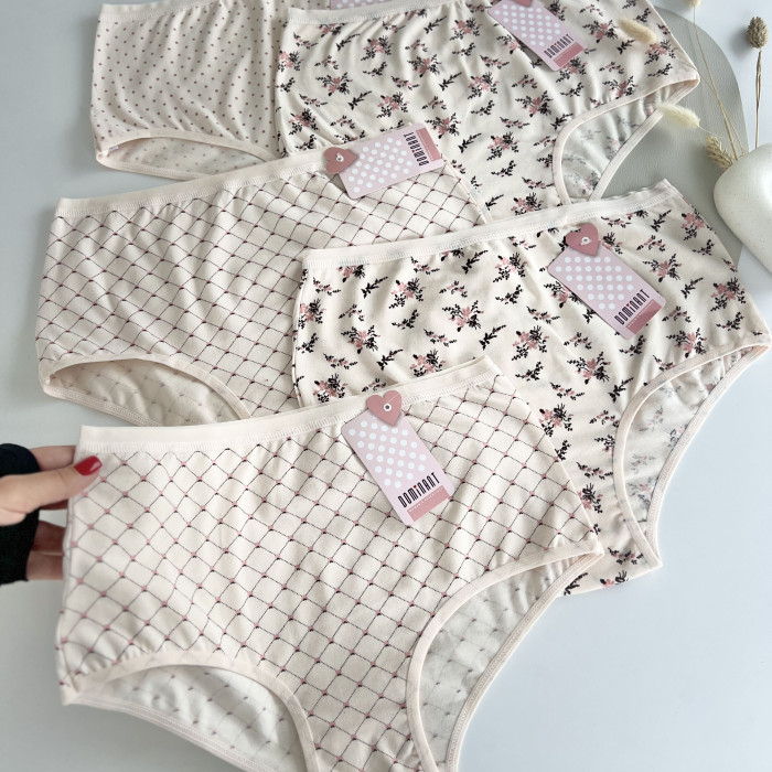 Хлопковые трусы с высокой посадкой Dominant". Размер: 2XL/3XL