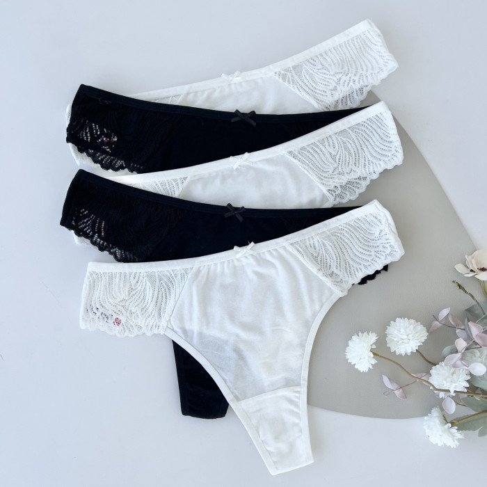 Стрінги однотонні, Батал (5 шт. в упаковці) 49950-2 розмір 2XL