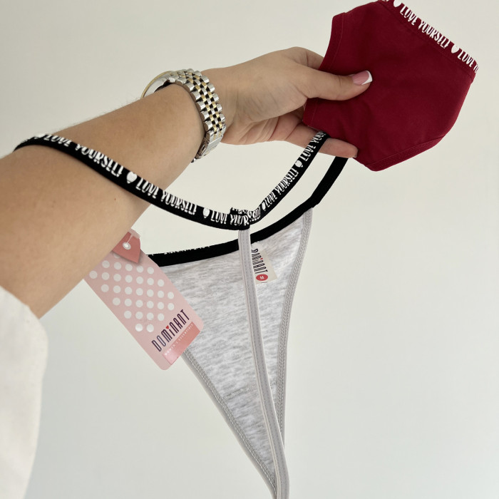Труси жіночі тонг набір 5 шт "Dominant" Розмір: M. Туреччина.